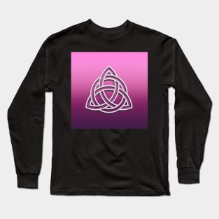 Wicca symbol and gradient pinks Long Sleeve T-Shirt